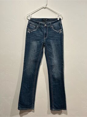 Shyanne Sequined Women's Dark Blue Boot Cut Jeans